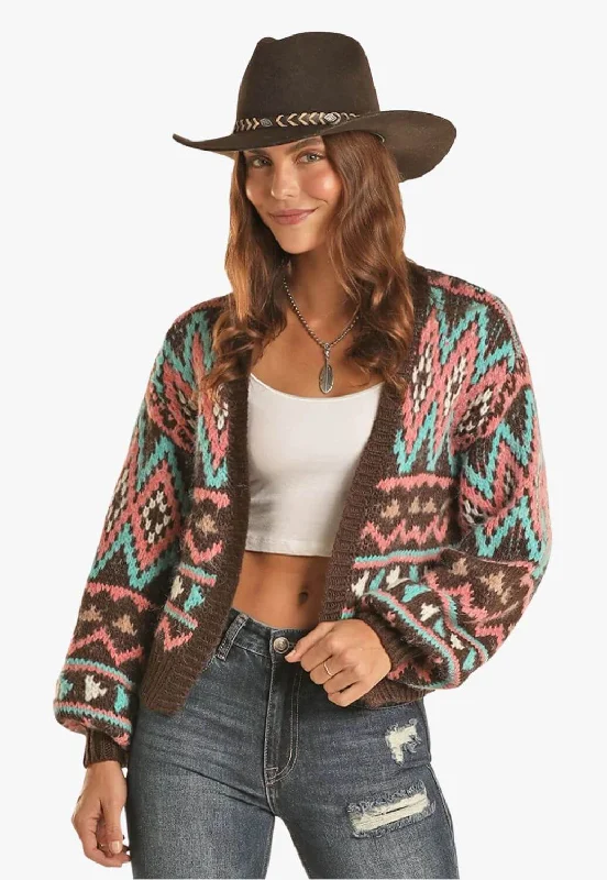 Rock and Roll Womens Aztec Cardigan