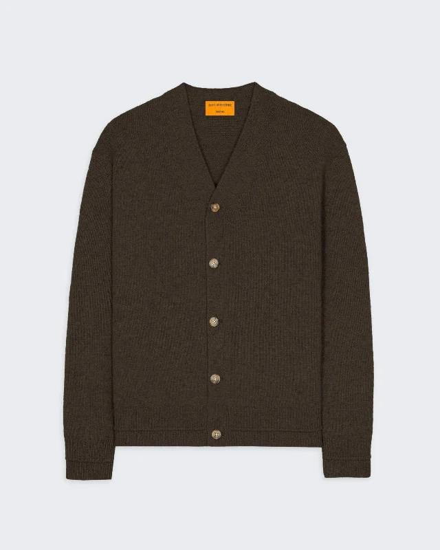 True Cardigan In Cashmere - Chestnut