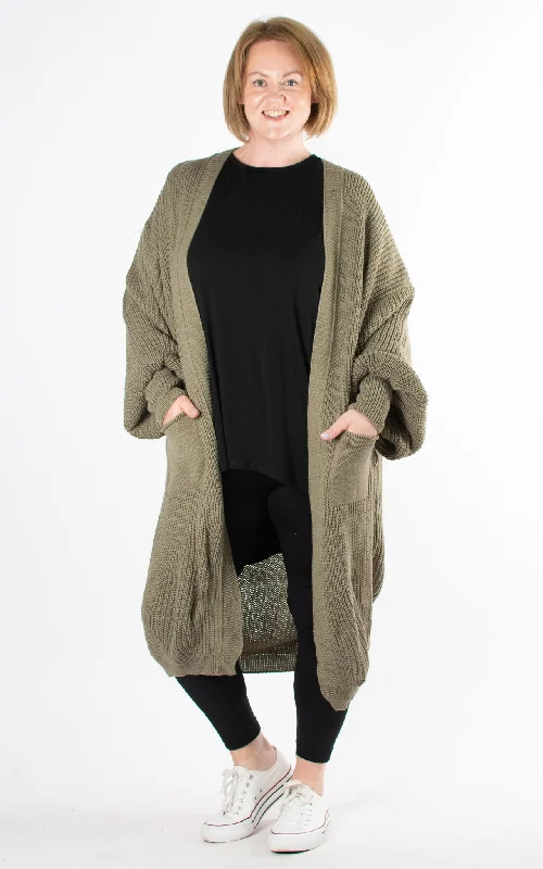 Ottie Oversized Cardigan | Light Khaki