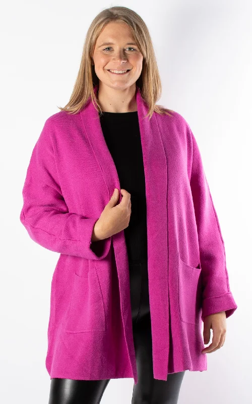 Amber Cardigan | Fuchsia