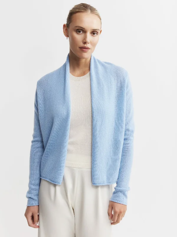 Essential Cashmere Featherweight Cardigan - Malibu Blue