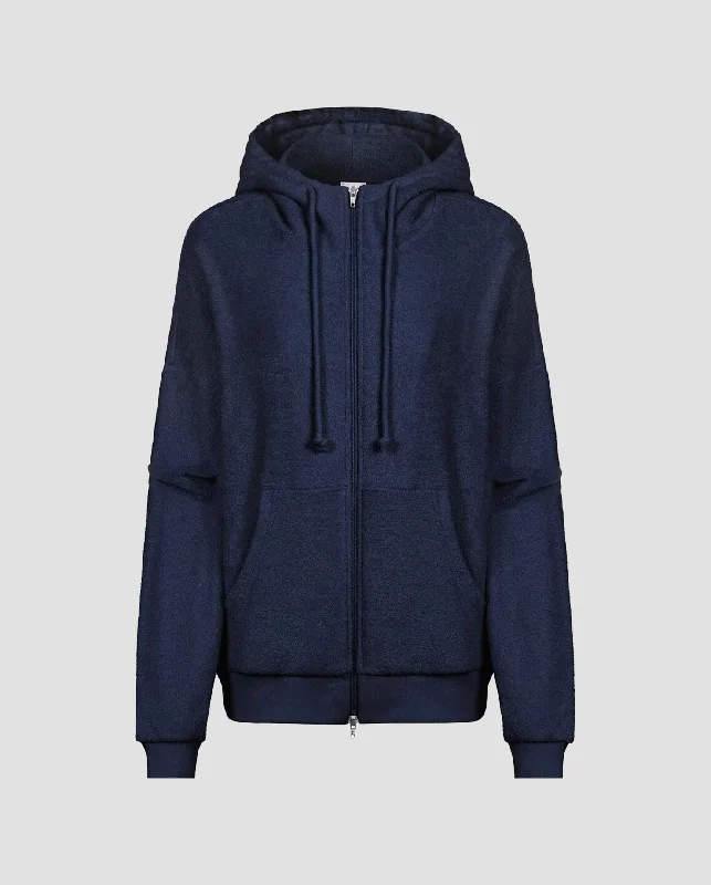 Hooded Cardigan Rebeca Series Blue