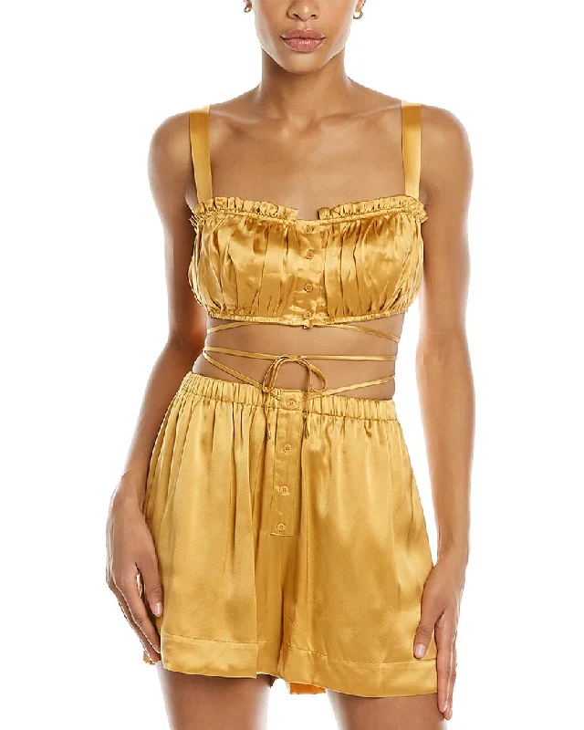 Nicholas Tracy Silk Crop Top