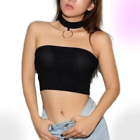 AURA Sexy Off the Shoulder Crop Top