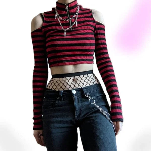 Hide and Seek Striped Crop Top