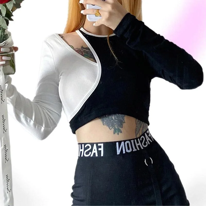 Lucky Patch Gothic Crop Top