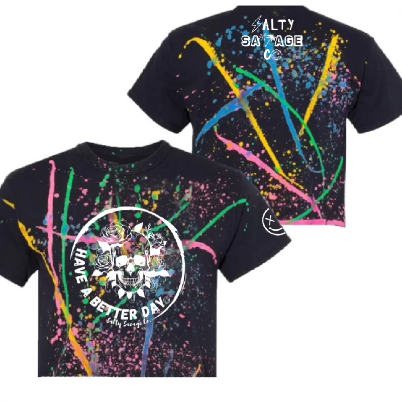 Black Rainbow Splatter